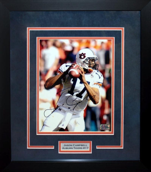 JASON CAMPBELL AUTOGRAPHED AUBURN TIGERS 8x10 FRAMED PHOTO COA