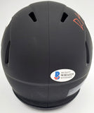 Devonta Smith Auto Alabama Tide Eclipse Black Spd Mini Helmet Heisman 2020 BAS