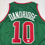 Autographed/Signed Bob Dandridge Milwaukee Green Basketball Jersey JSA COA