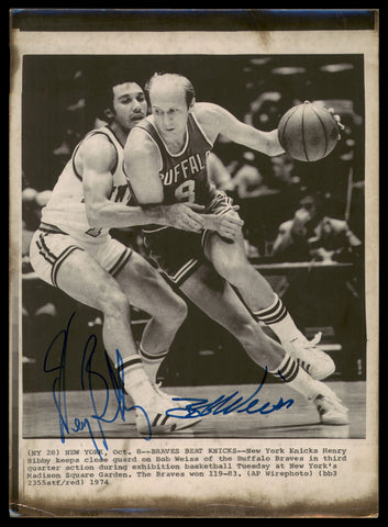 Henry Bibby & Bob Weiss Authentic Autographed Signed 8x11 AP Photo 185467