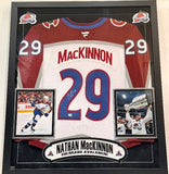 Nathan MacKinnon Autographed Avalanche White Jersey Deluxe Framed | Fanatics COA