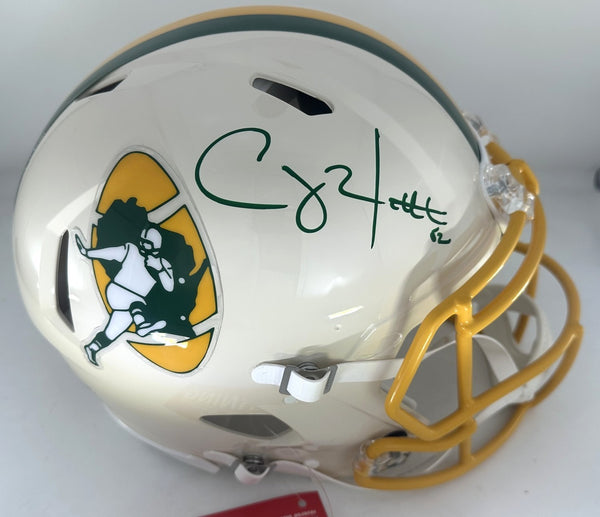 Packers CLAY MATTHEWS Signed Full Size RETRO Authentic Speed Helmet AUTO - BAS