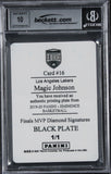 Lakers Magic Johnson Signed 2019 Panini Eminence #16 #1/1 Card Auto 10! BAS Slab