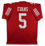 Mike Evans Authentic Signed Red Pro Style Jersey Autographed BAS Witnessed 3