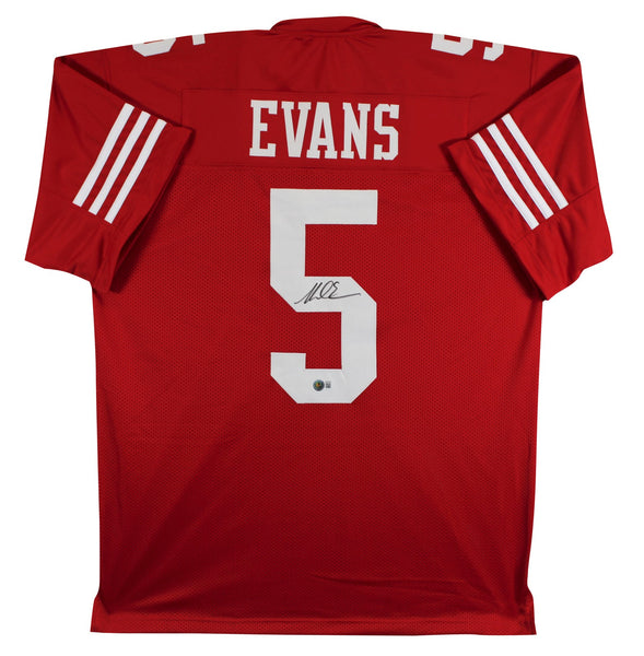 Mike Evans Authentic Signed Red Pro Style Jersey Autographed BAS Witnessed 3