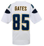 Antonio Gates (CHARGERS) Signed White Custom Football Jersey - (SCHWARTZ COA)