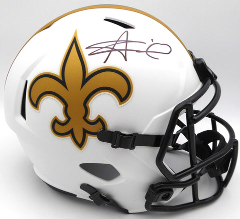Alvin Kamara Autographed Lunar Eclipse Full Size Helmet Saints Beckett 1W403050