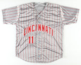 Barry Larkin Signed Cincinnati Red jersey (JSA) 12xAll Star Shortstop / HOF 2012