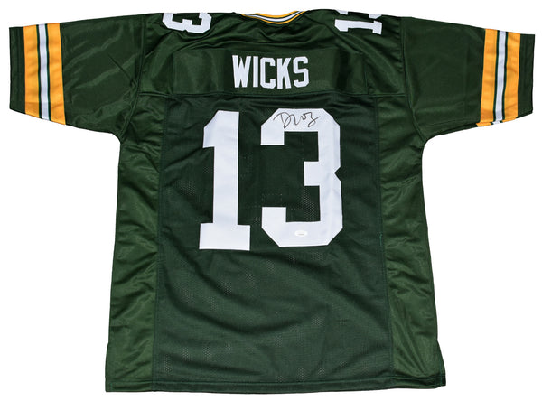 DONTAYVION WICKS SIGNED AUTOGRAPHED GREEN BAY PACKERS #13 JERSEY JSA