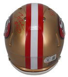Joe Montana / Jerry Rice Autographed 49ers Mini Throwback Speed Helmet Beckett