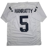 Autographed/Signed Terry Hanratty Notre Dame White Jersey Beckett BAS COA