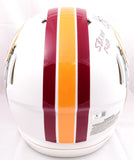 John Riggins Signed WFT F/S Flat White Speed Authentic Helmet w/3 STAT-Beckett W