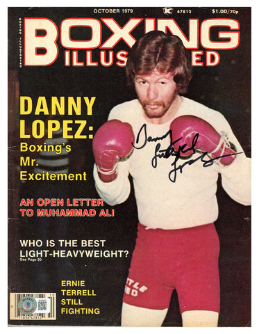 Danny Lopez Autographed Boxing Illustrated Magazine Little Red Beckett BH26963