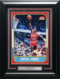 Michael Jordan Autographed Framed 1986 Fleer RC Blow Up Poster UDA BAM307261