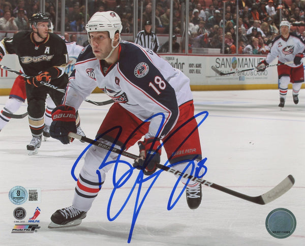 Blue Jackets R.J Umberger Authentic Signed 8x10 Horizontal Photo BAS #BV04207