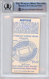 Tony Dorsett Signed 10/30/1976 vs Syracuse Ticket Stub Heisman BAS Slab 39212