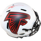 Deion Sanders Autographed Atlanta Falcons Pro Lunar Helmet Beckett Witness 51727
