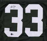 Aaron Jones Signed Green Bay Packers Green Jersey (Beckett) 2020 Pro Bowl R.B.