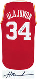 Hakeem Olajuwon Signed Red 'The Dream' T/B Custom Basketball Jersey - (JSA COA)