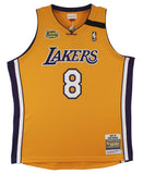 Lakers Kobe Bryant Signed Yellow M&N 1999-01 HWC Authentic Jersey PSA #B11736