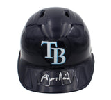 Dennis Quaid Signed Tampa Bay Rays Rawlings Blue MLB Helmet