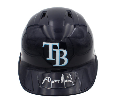Dennis Quaid Signed Tampa Bay Rays Rawlings Blue MLB Helmet