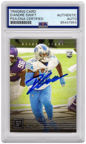 D'Andre Swift Signed Lions 2020 Rookie Football Card (various) - (PSA/DNA)