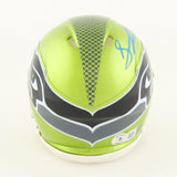 Drew Lock Signed Seattle Seahawks Flash Alternate Speed Mini Helmet (Beckett)
