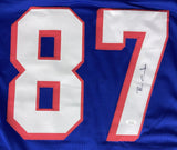 Ben Coates Signed Custom Blue Pro-Style Football Jersey JSA Hologram