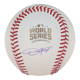 Dexter Fowler Signed 2016 World Series Baseball (Schwartz)Chicago Cub Outfielder