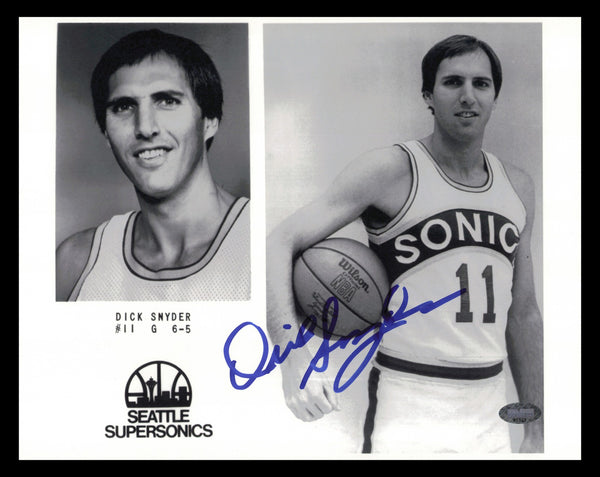 Dick Snyder Autographed Signed 8x10 Photo Seattle Supersonics MCS Holo #87333