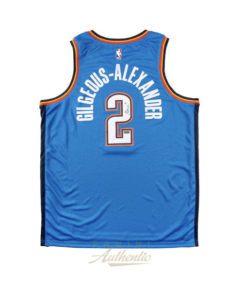 Shai Gilgeous-Alexander Autographed OKC Thunder Blue Nike Swingman Jersey Panini
