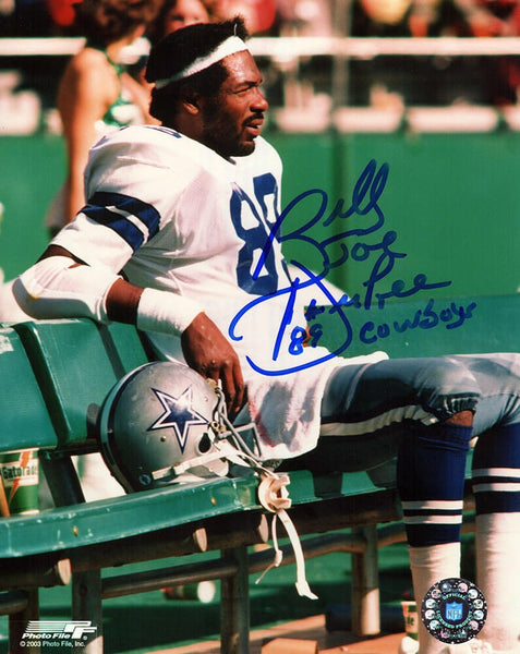 Billy Joe Dupree Signed Cowboys On Bench 8x10 Photo w/Cowboys - (SCHWARTZ COA)
