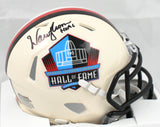 Warren Moon Autographed Hall of Fame Retro Speed Mini Helmet HOF- Beckett W Holo