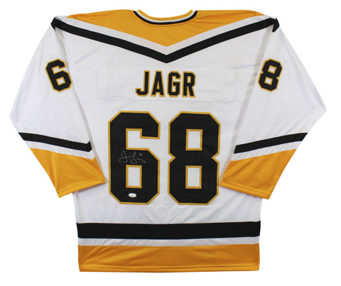 Jaromir Jagr Authentic Signed White Pro Style Jersey Autographed JSA