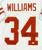 Ricky Williams Autographed White College Style Jersey W/ HT 98- JSA W Auth *4Acr