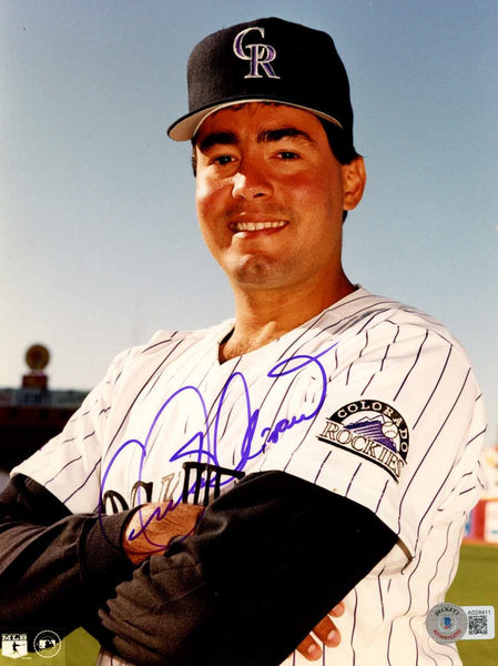 Omar Olivares Autographed/Signed Colorado Rockies 8x10 Photo BAS 50543