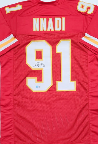 Chiefs Super Bowl Champ DERRICK NNADI Signed Custom Replica Jersey AUTO - BAS