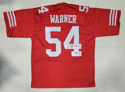 FRED WARNER AUTOGRAPHED SIGNED PRO STYLE XL CUSTOM JERSEY w/ BECKETT QR