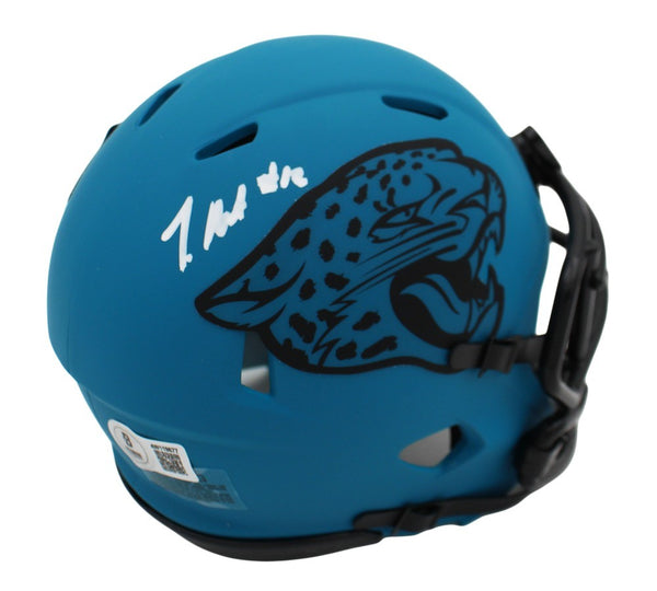 Travis Hunter Signed Jacksonville Jaguars Speed Rave NFL Mini Helmet
