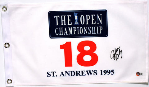 John Daly Autographed 1995 St. Andrews Pin Flag *Right- Beckett W Hologram