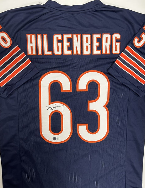 Bears SB Champ JAY HILGENBERG Signed Custom Replica Blue Jersey AUTO - BAS