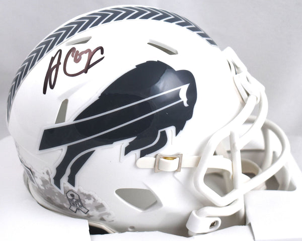 Amari Cooper Signed Bills Salute to Service Speed Mini Helmet