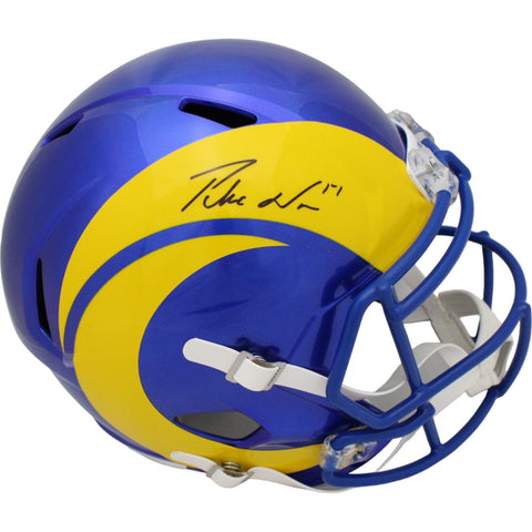 Puka Nacua Autographed Los Angeles Rams F/S Helmet FAN 44965