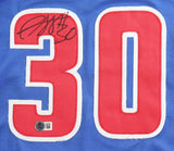 Rasheed Wallace Signed Detroit Pistons Blue Jersey (Beckett) 2004 NBA Champion