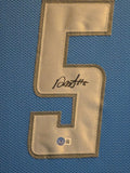 FRAMED DETROIT LIONS DAVID MONTGOMERY AUTOGRAPHED SIGNED JERSEY BECKETT HOLOGRAM
