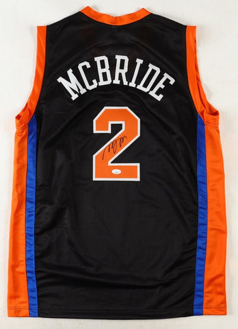 Deuce McBride Signed New York Knicks Black Jersey (JSA COA) 2021 NBA Draft Pick