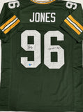 SEAN JONES Signed Replica Green Jersey w/ SB XXXI - Green Bay Packers - BAS