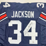 Autographed/Signed Bo Jackson Auburn Blue Football Jersey BAS COA