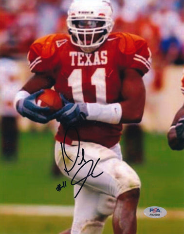 Derrick Johnson Signed/Auto 8x10 Photo Texas Longhorns PSA/DNA 188136